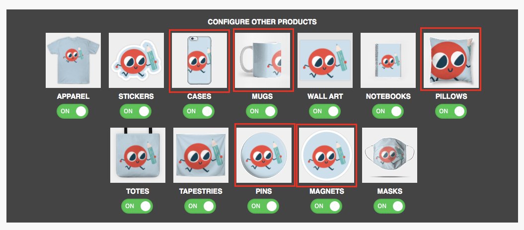 TeePublic workflow screenshot related to this guide