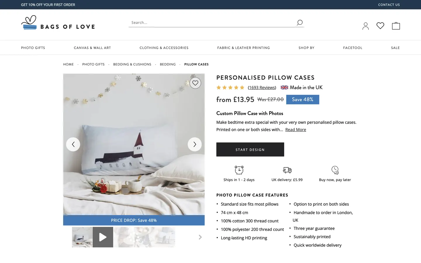 Exemple du catalogue Bags of Love