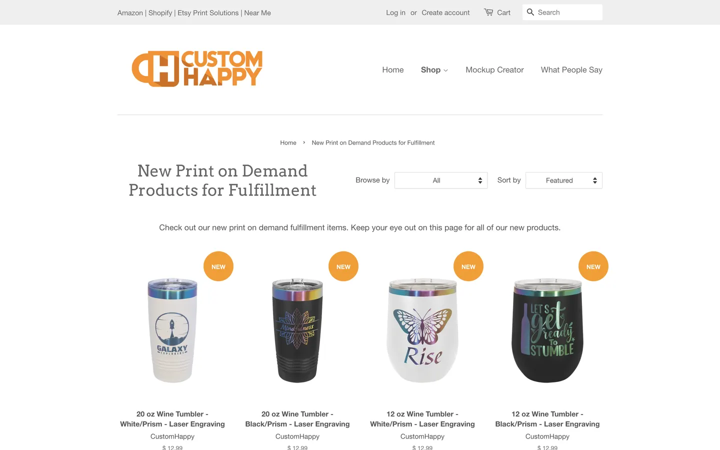 Exemple du catalogue Custom Happy