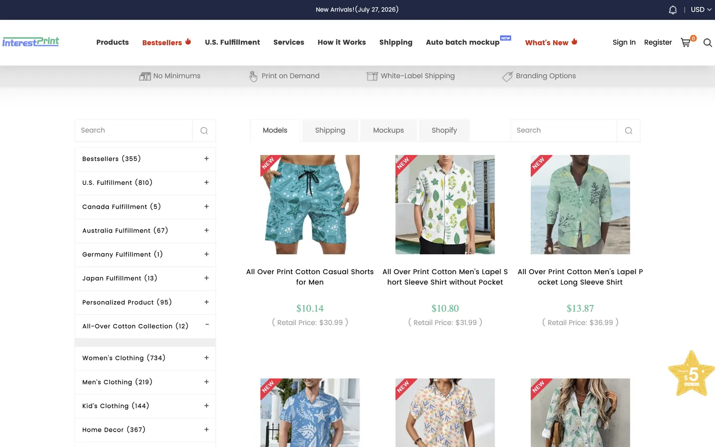 Exemple du catalogue InterestPrint
