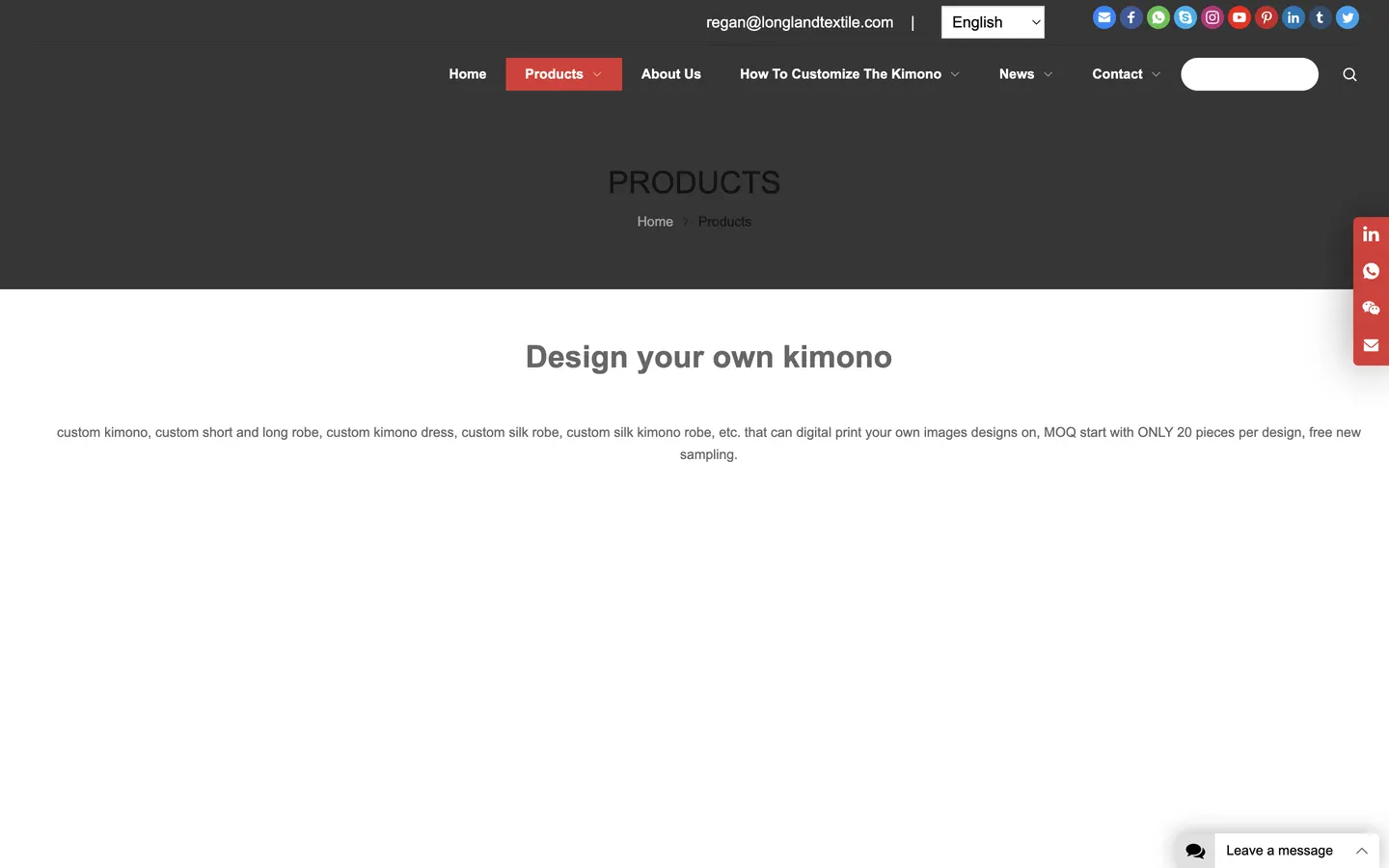 Exemple du catalogue KimonoMaker