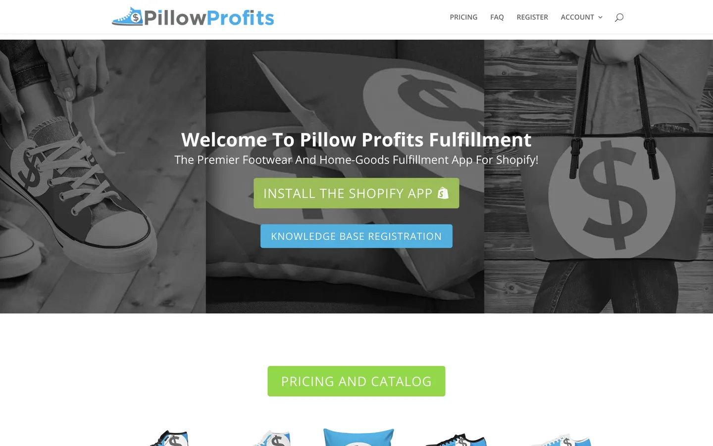 Exemple du catalogue Pillow Profits