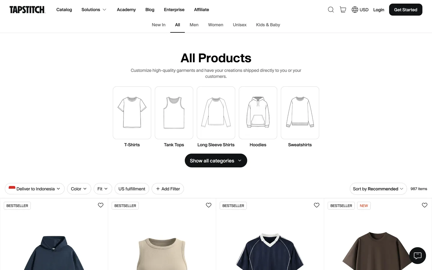 Exemple du catalogue Tapstitch